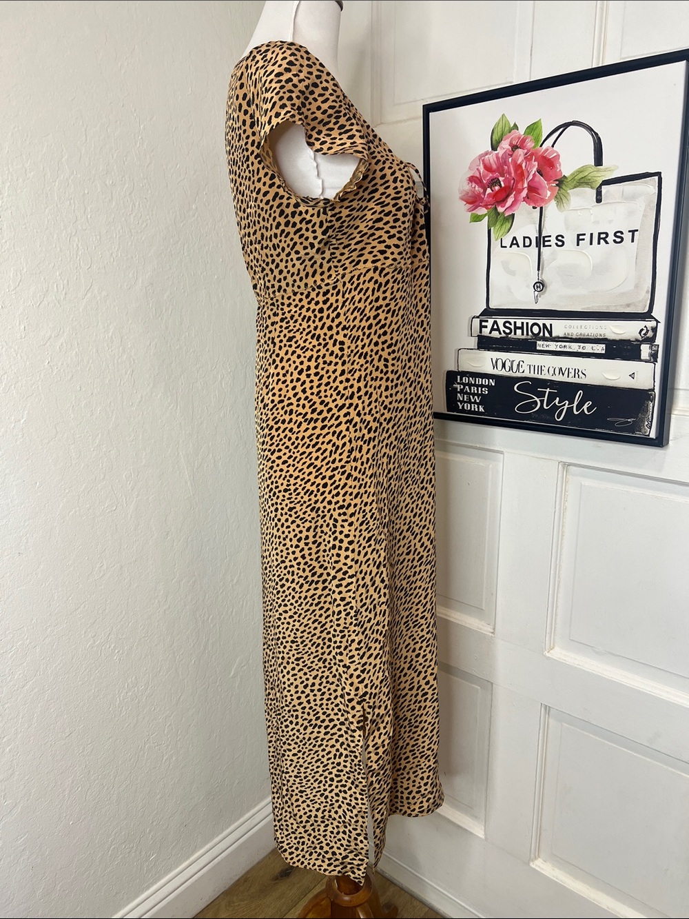 NWT J. Crew Squareneck Slip Dres in Spot Print Size - Picture 4 of 10